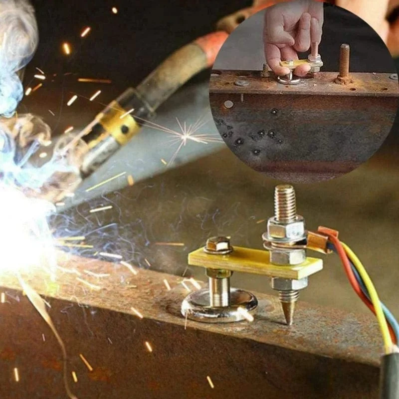 1 stücke Schweißen Magnet Kopf Magnetische Schweißen Erdung Klemme Halter Vorrichtung Starke Schweißer Blatt Metall Reparatur Maschine Erdung Draht Klemme