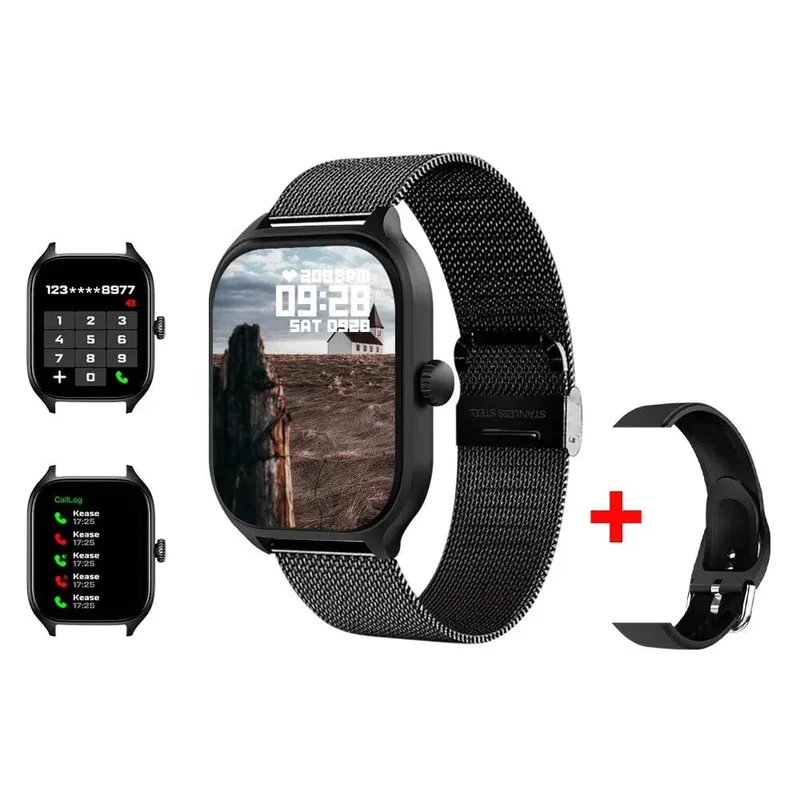 H9 Neue Smart Watch 2.01 Zoll HD-Display Anruf annehmen Nachrichtenvorschau Sportmodi DIY-Zifferblatt Wettervorhersage für Männer und Frauen