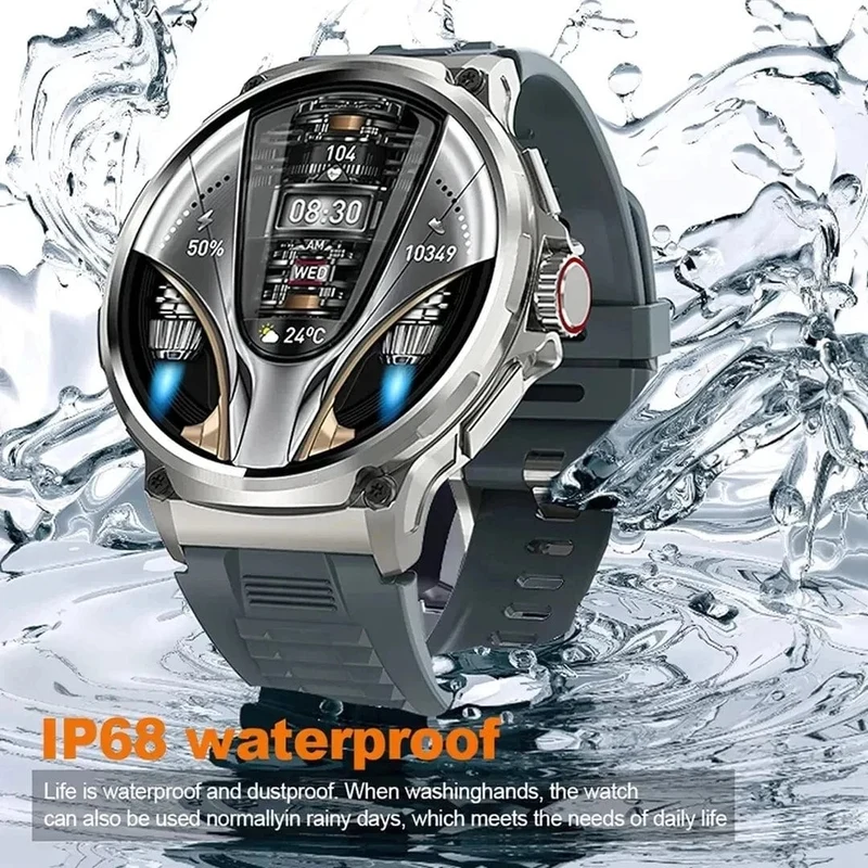 Für Xiaomi Huawei 1.85" Ultra HD Bluetooth Call Smart Watch Herren GPS Track 710mAH Großer Akku 400+Zifferblatt IP68Wasserdichte Smartwatch