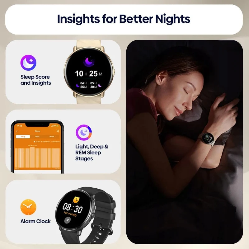 Zeblaze GTR 3 Pro Smart Watch mit Sprachanrufen, 1.43-Zoll-AMOLED-Display, Rahmen aus 316L-Edelstahl, Fitness-Tracking-Smartwatch