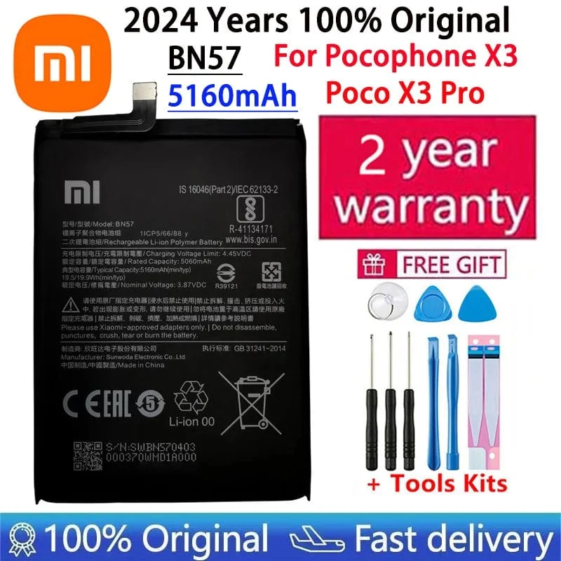 Batterie Für Xiaomi Mi Redmi Hinweis Poco CC9 K20 F2 F3 K30 M3 X3 M4 K40 X4 X5 7 8 8A 8T 9 9T 10 10S 10T 11 11T 11S 12 12T Lite Pro