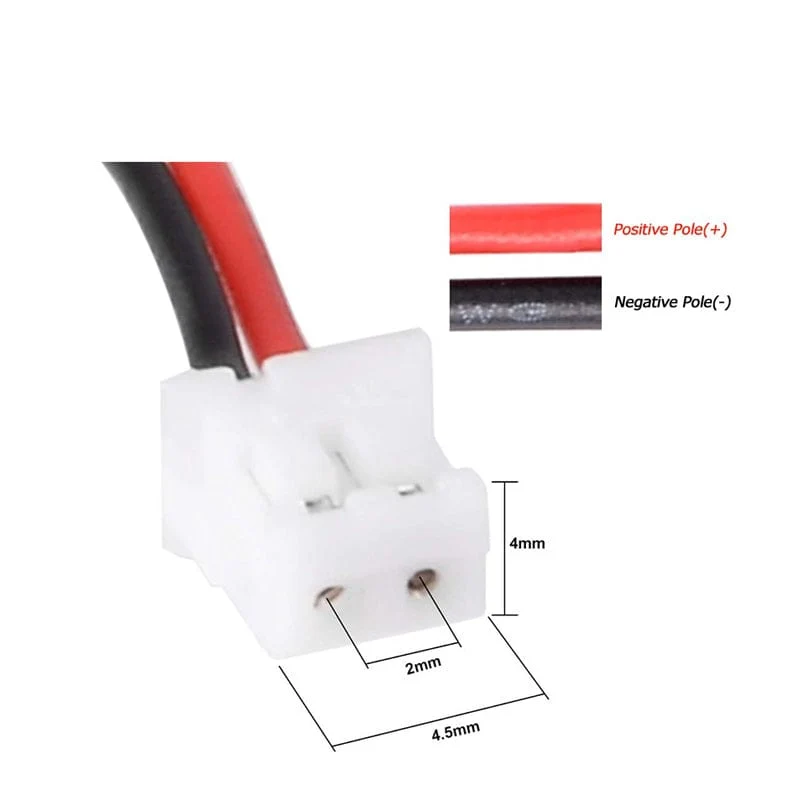 103450 3.7 V 2000 mAh Lithium-Polymer-Akku jst PH 2.0 mm 2-poliger Stecker für Kamera GPS-Navigator MP5 Bluetooth-Headset