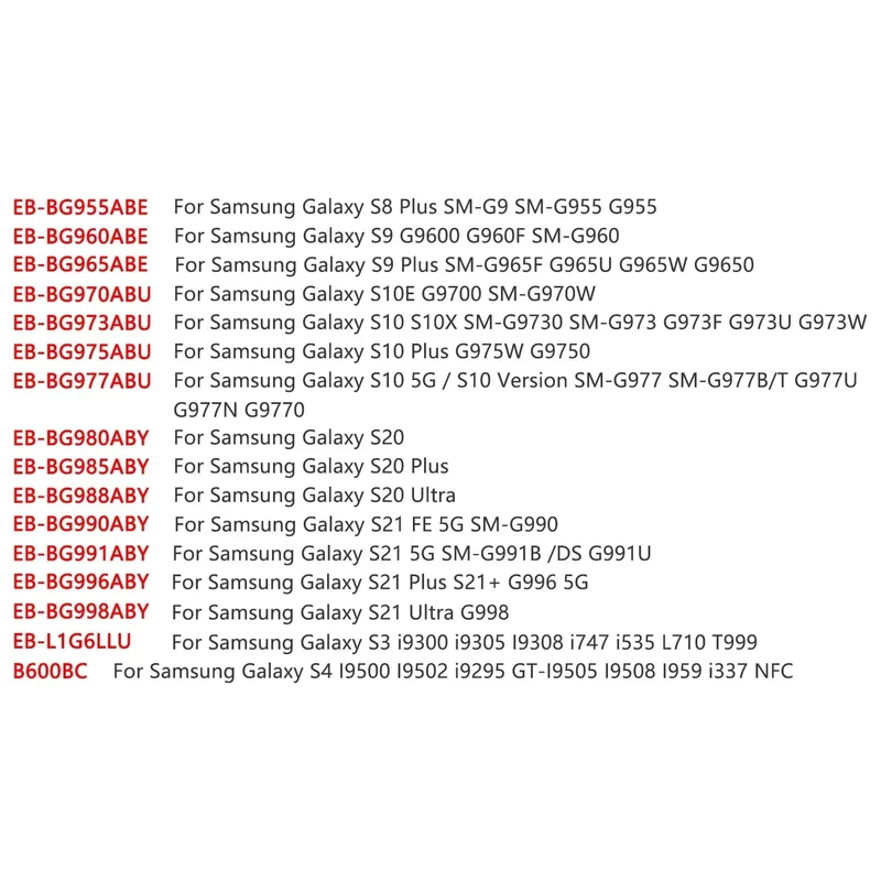 XDOU Neue EB-BG973ABU EB-BG975ABU EB-BG980ABY Batterie Für Samsung Galaxy S3 S4 S8 S9 S10 S10X S10E S20 S21 FE Version Plus ultra