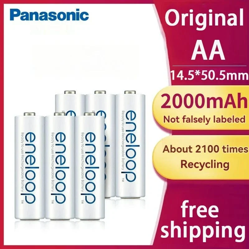 Panasonic Eneloop original AA AAA akku 1.2 v 1900 mAh 800 mAh vorgeladen nimh geeignet für taschenlampe kamera spielzeug
