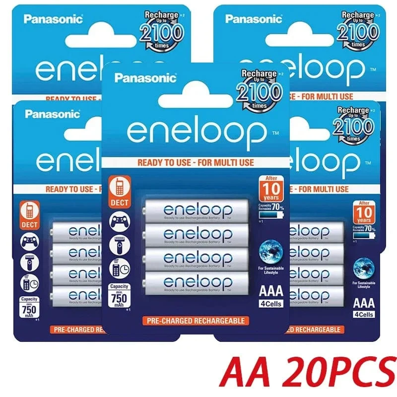 Panasonic Eneloop original AA AAA akku 1.2 v 1900 mAh 800 mAh vorgeladen nimh geeignet für taschenlampe kamera spielzeug