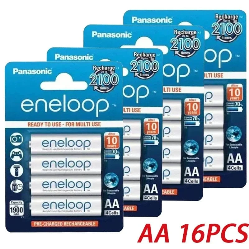 Panasonic Eneloop original AA AAA akku 1.2 v 1900 mAh 800 mAh vorgeladen nimh geeignet für taschenlampe kamera spielzeug