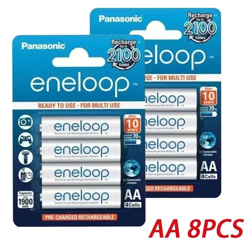 Panasonic Eneloop original AA AAA akku 1.2 v 1900 mAh 800 mAh vorgeladen nimh geeignet für taschenlampe kamera spielzeug