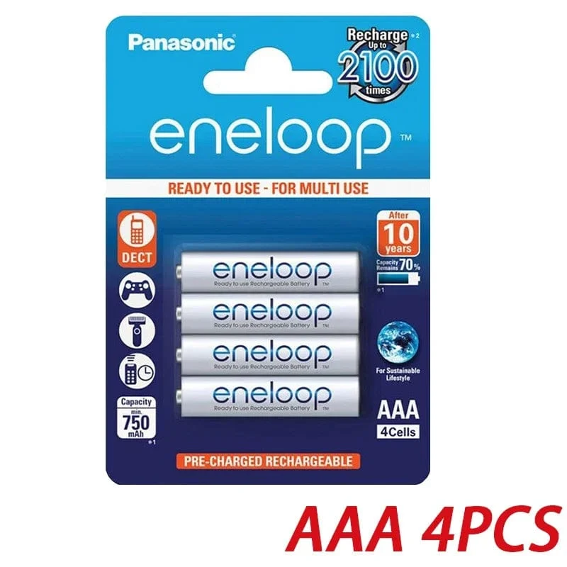 Panasonic Eneloop original AA AAA akku 1.2 v 1900 mAh 800 mAh vorgeladen nimh geeignet für taschenlampe kamera spielzeug