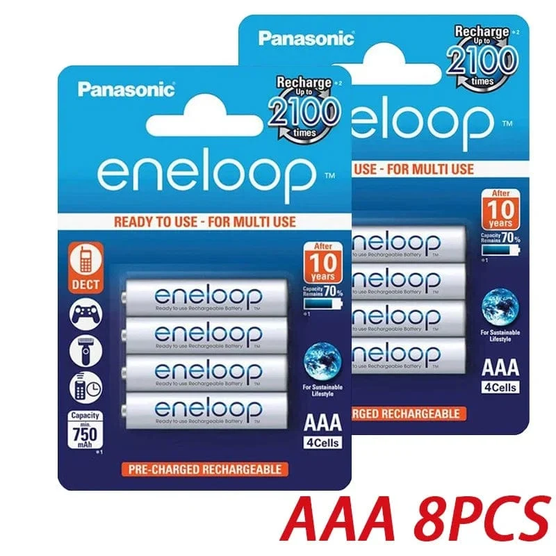 Panasonic Eneloop original AA AAA akku 1.2 v 1900 mAh 800 mAh vorgeladen nimh geeignet für taschenlampe kamera spielzeug