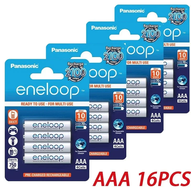 Panasonic Eneloop original AA AAA akku 1.2 v 1900 mAh 800 mAh vorgeladen nimh geeignet für taschenlampe kamera spielzeug