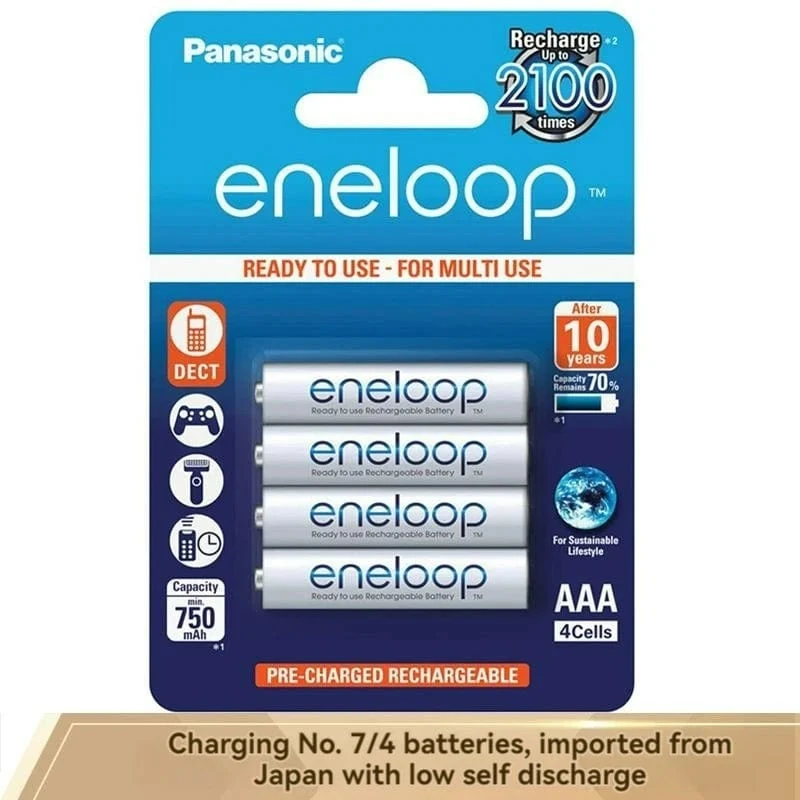 Panasonic Eneloop original AA AAA akku 1.2 v 1900 mAh 800 mAh vorgeladen nimh geeignet für taschenlampe kamera spielzeug