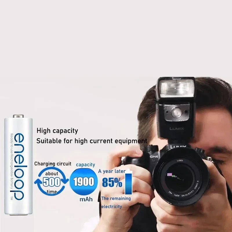 Panasonic Eneloop original AA AAA akku 1.2 v 1900 mAh 800 mAh vorgeladen nimh geeignet für taschenlampe kamera spielzeug