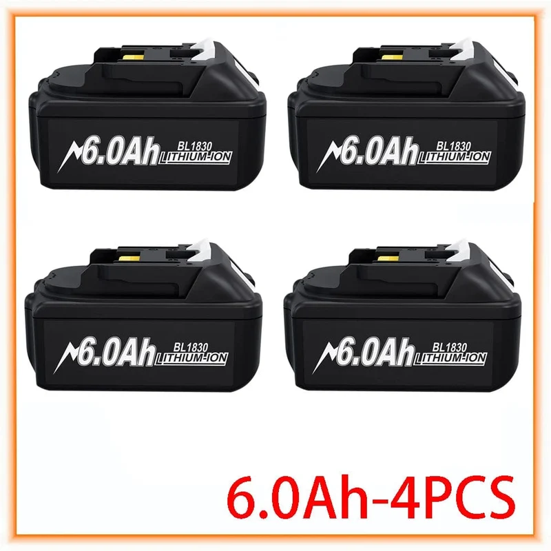 18V 6.0 Ah Leistungsstarker Ersatz für Makita Kompatibler Makita Akku BL1860 BL1850B BL1830 Serie Akku Ersatzakku