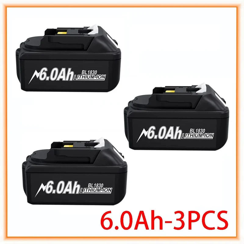 18V 6.0 Ah Leistungsstarker Ersatz für Makita Kompatibler Makita Akku BL1860 BL1850B BL1830 Serie Akku Ersatzakku