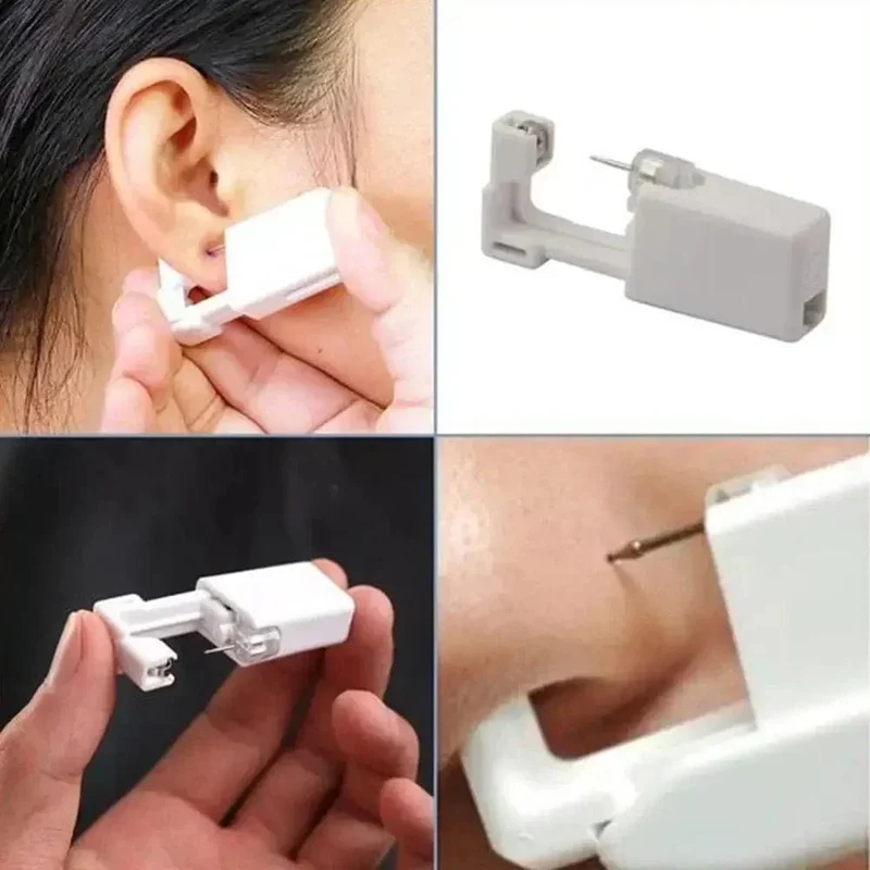 20-teiliges Sicherheits-Ohrpiercing-Pistolen-Set zum Einmalgebrauch, desinfizieren, Sicherheits-Ohrring-Piercer-Maschine, Ohrstecker, Nasenclip, Körperschmuck-Piercing-Werkzeug
