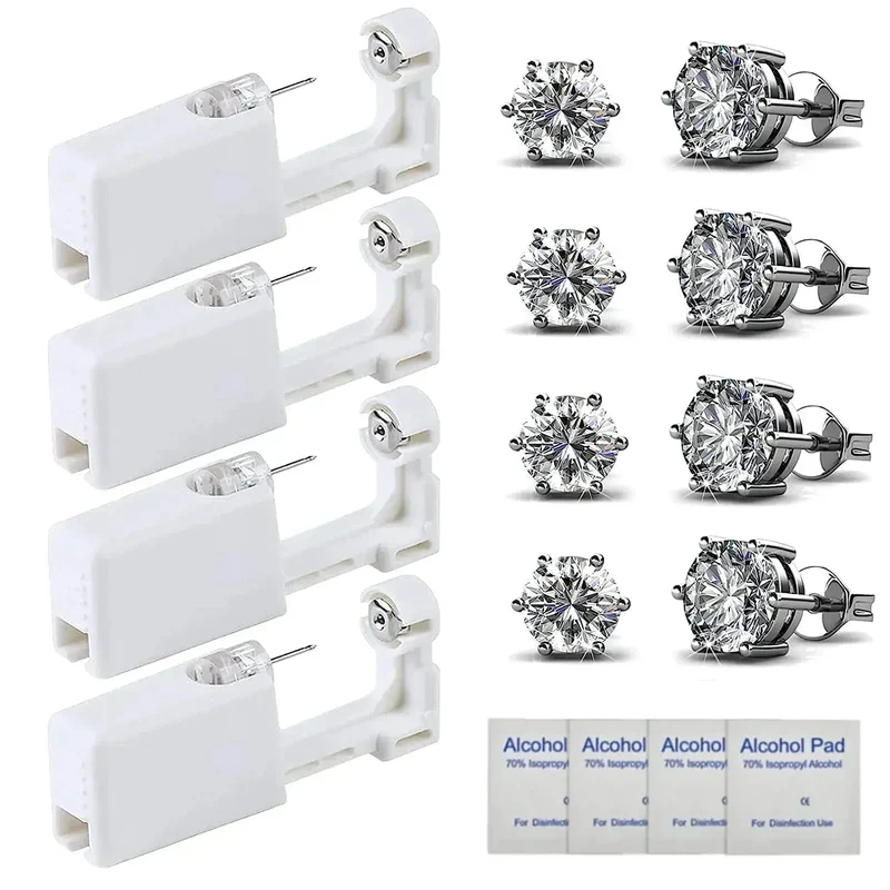 20-teiliges Sicherheits-Ohrpiercing-Pistolen-Set zum Einmalgebrauch, desinfizieren, Sicherheits-Ohrring-Piercer-Maschine, Ohrstecker, Nasenclip, Körperschmuck-Piercing-Werkzeug