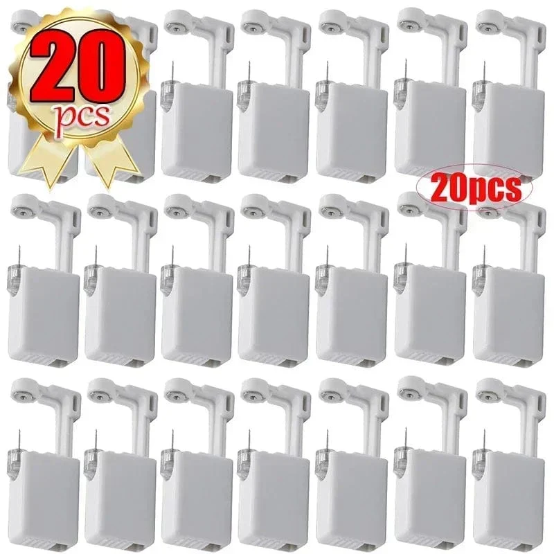 20-teiliges Sicherheits-Ohrpiercing-Pistolen-Set zum Einmalgebrauch, desinfizieren, Sicherheits-Ohrring-Piercer-Maschine, Ohrstecker, Nasenclip, Körperschmuck-Piercing-Werkzeug