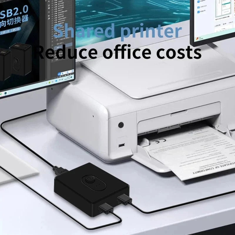 USB 3.0 Switcher KVM Switch 1x2/2x1 Bidirektionaler USB-Hub für Computer Laptop zu Tastatur Maus Drucker U Disk USB 2.0 Extender