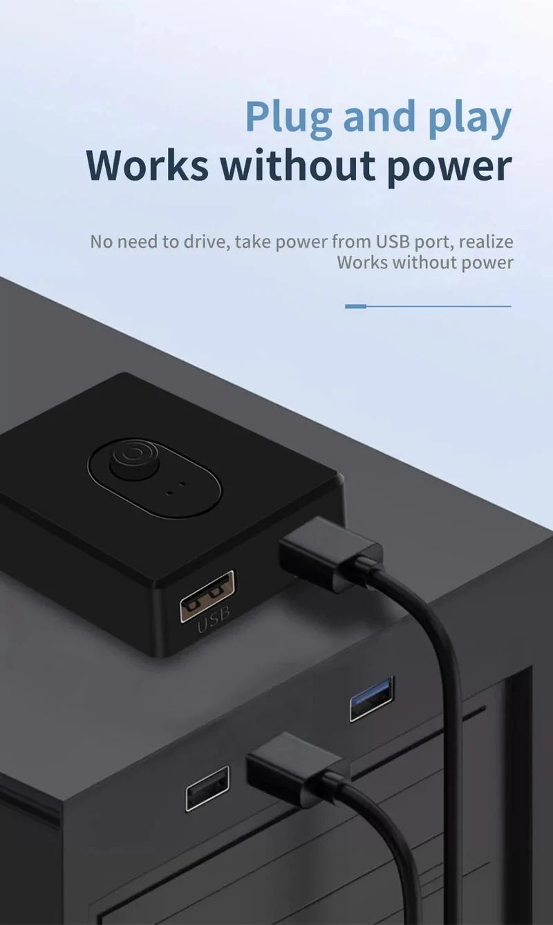 USB 3.0 Switcher KVM Switch 1x2/2x1 Bidirektionaler USB-Hub für Computer Laptop zu Tastatur Maus Drucker U Disk USB 2.0 Extender