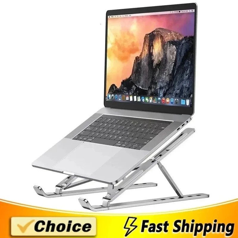 Tragbarer Laptopständer aus Aluminium, Notebook-Unterstützung, Computerhalterung, MacBook Air Pro-Halter, Zubehör, faltbare Lap-Top-Basis für PC