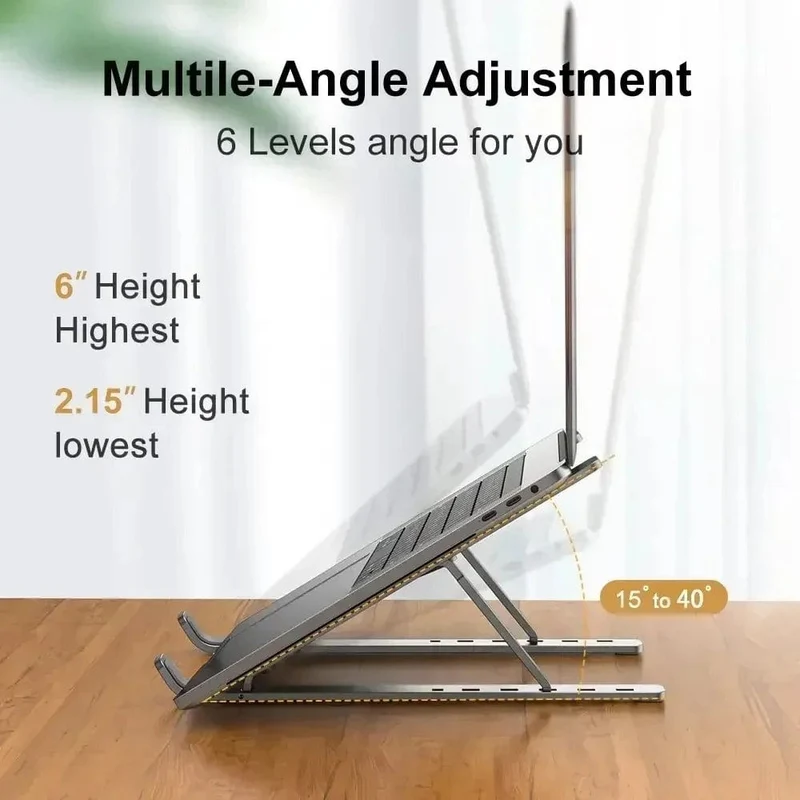 Tragbarer Laptopständer aus Aluminium, Notebook-Unterstützung, Computerhalterung, MacBook Air Pro-Halter, Zubehör, faltbare Lap-Top-Basis für PC