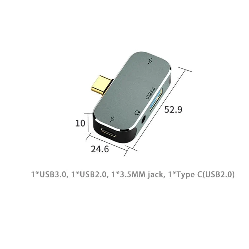 USB HUB Typ C PD100W Extender Dockingstation USB3.0/Audio 3.5 MM Buchse/4K HDMI Adapter USB C HUB Splitter für Computer Macbook