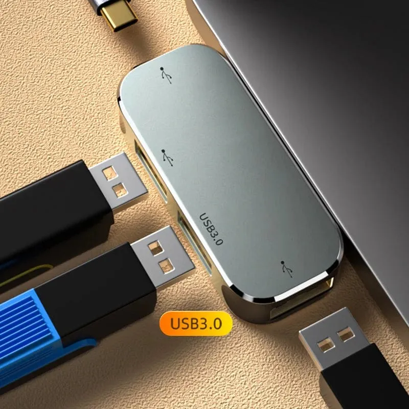 USB HUB Typ C PD100W Extender Dockingstation USB3.0/Audio 3.5 MM Buchse/4K HDMI Adapter USB C HUB Splitter für Computer Macbook