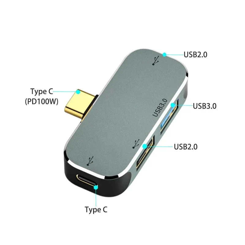 USB HUB Typ C PD100W Extender Dockingstation USB3.0/Audio 3.5 MM Buchse/4K HDMI Adapter USB C HUB Splitter für Computer Macbook