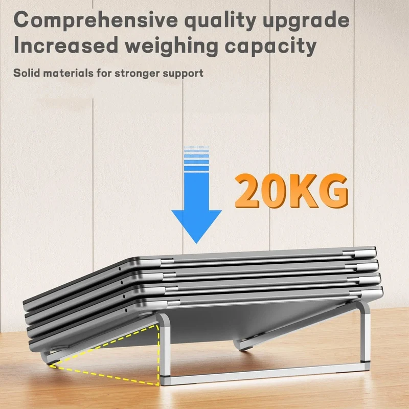 Tragbarer Laptopständer aus Aluminiumlegierung, Computerhalterung, ultraleicht, faltbar, rutschfest, Notebookhalter für MacBook Air Pro