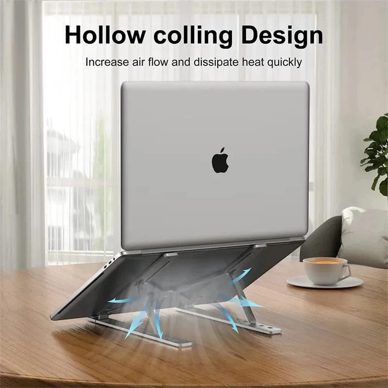 Faltbarer Laptopständer ABS Tragbarer Notebook-Stützsockelhalter Einstellbare Riser-Kühlhalterung für Laptop- und Tablet-Zubehör