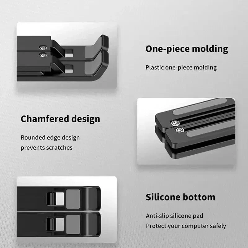 Faltbarer Laptopständer ABS Tragbarer Notebook-Stützsockelhalter Einstellbare Riser-Kühlhalterung für Laptop- und Tablet-Zubehör