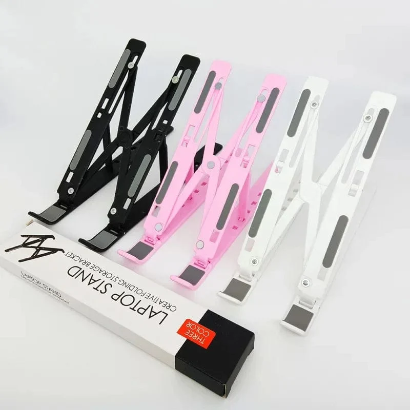 Faltbarer Laptopständer ABS Tragbarer Notebook-Stützsockelhalter Einstellbare Riser-Kühlhalterung für Laptop- und Tablet-Zubehör