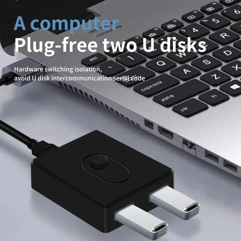 USB 3.0 KVM Switch USB Hub 1x2/2x1 Switcher USB3.0 Schalter Shared Controller Splitter für Laptop Computer Drucker Tastatur Maus