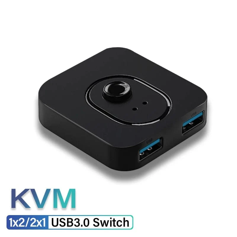 USB 3.0 KVM Switch USB Hub 1x2/2x1 Switcher USB3.0 Schalter Shared Controller Splitter für Laptop Computer Drucker Tastatur Maus