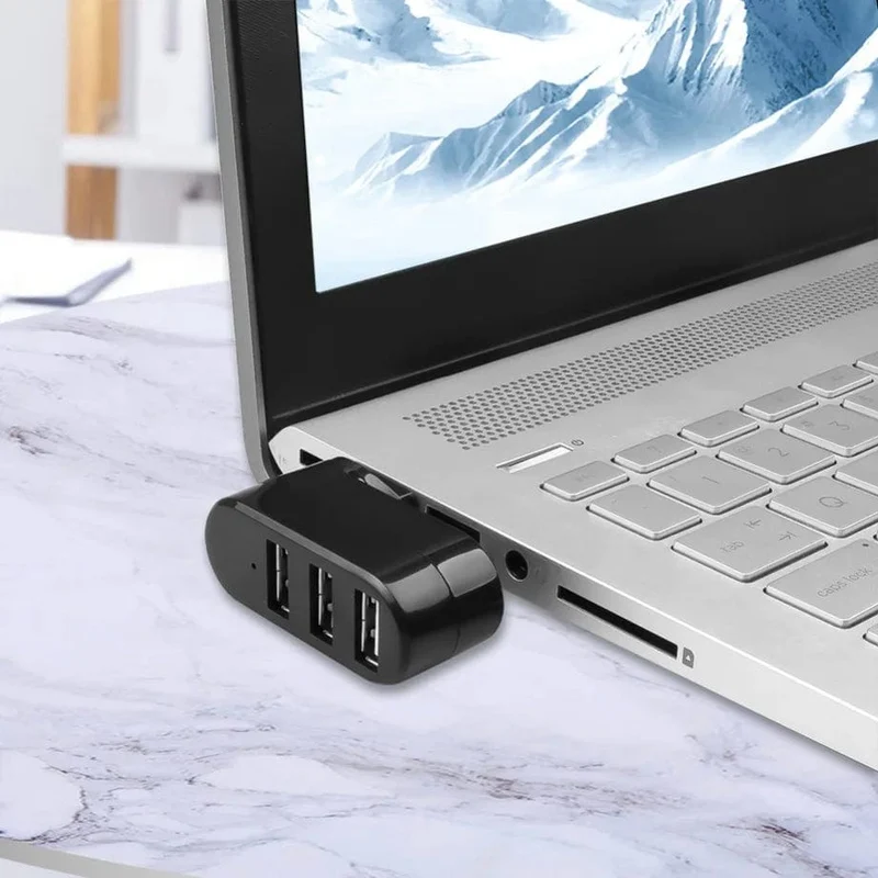 USB Hub 2.0 Adapter Drehen High Speed ​​U Disk Reader Splitter 3 Ports USB 2.0 Für Computer PC Laptop Mac Mini Zubehör