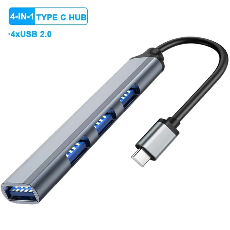 4-in-1 USB 3.0 HUB USB-Hubs Dockingstationen Typ C 3.1 Multi USB Splitter OTG Adapter für PC Computerzubehör Macbook Pro