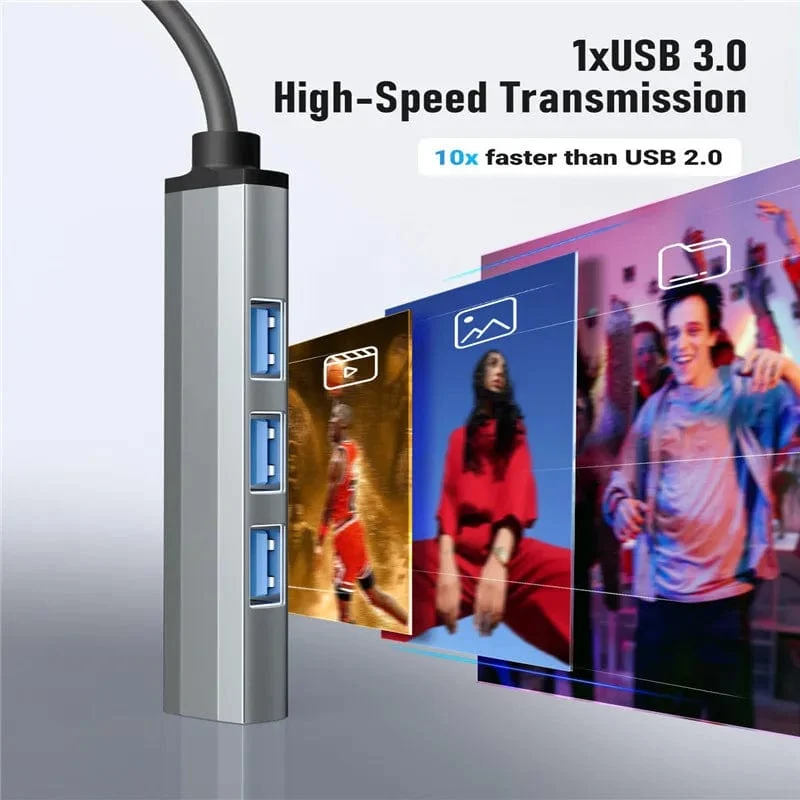 4-in-1 USB 3.0 HUB USB-Hubs Dockingstationen Typ C 3.1 Multi USB Splitter OTG Adapter für PC Computerzubehör Macbook Pro