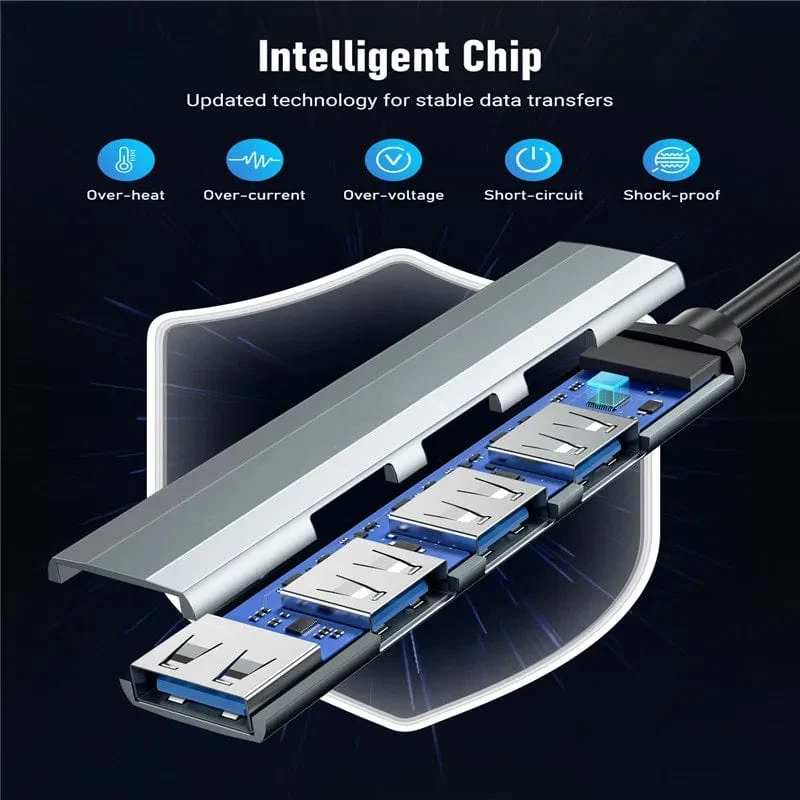 4-in-1 USB 3.0 HUB USB-Hubs Dockingstationen Typ C 3.1 Multi USB Splitter OTG Adapter für PC Computerzubehör Macbook Pro