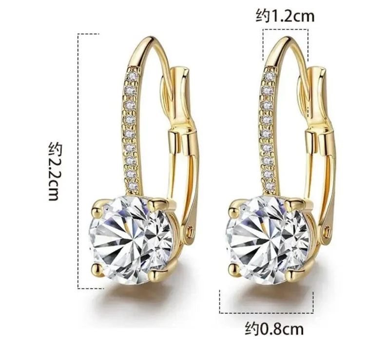 Trendy 14K vergoldete Ohrringe 2023 Silber Creolen 925 Baumelnde Ohrringe für Frauen Lever Back Moissanite Ohrring Tropfen Mädchen Schmuck