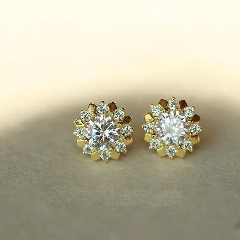 Massiver 14K Gold Farbe Schmuck Ohrstecker für Frauen Böhmen 14 K Gold Aros Mujer Oreja Granat Ohrring Orecchini Schmuck weibliche