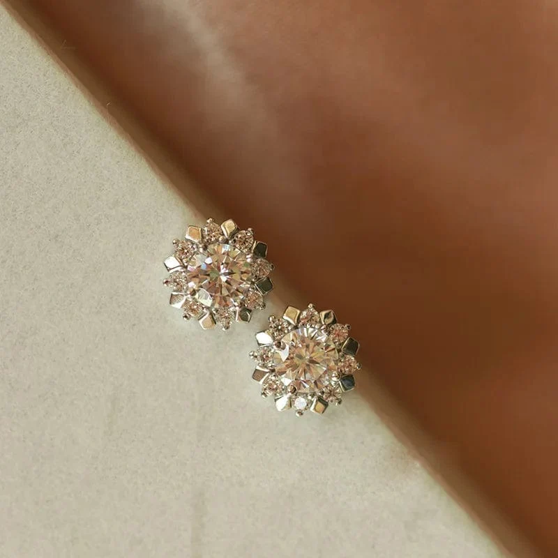 Massiver 14K Gold Farbe Schmuck Ohrstecker für Frauen Böhmen 14 K Gold Aros Mujer Oreja Granat Ohrring Orecchini Schmuck weibliche