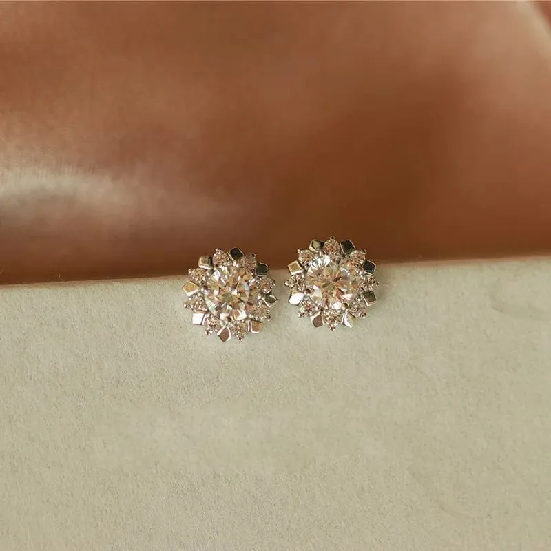 Massiver 14K Gold Farbe Schmuck Ohrstecker für Frauen Böhmen 14 K Gold Aros Mujer Oreja Granat Ohrring Orecchini Schmuck weibliche