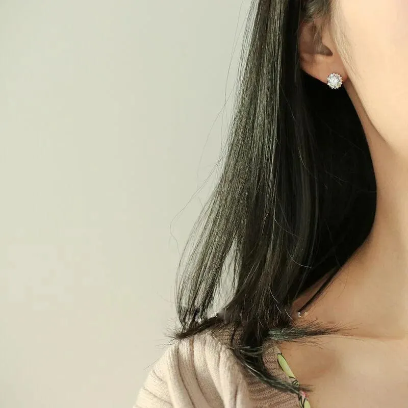 Massiver 14K Gold Farbe Schmuck Ohrstecker für Frauen Böhmen 14 K Gold Aros Mujer Oreja Granat Ohrring Orecchini Schmuck weibliche