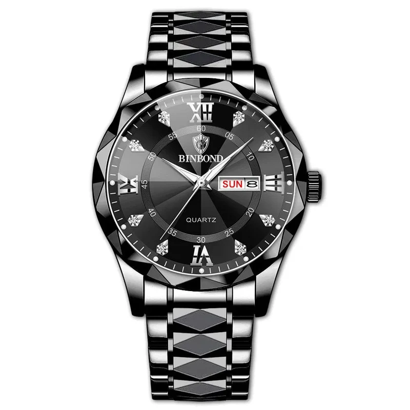 BINBOND Top Marke Luxus Mode Uhr Männer Wasserdicht Woche Datum Uhr Sport Uhr Männer Quarz Armbanduhr Relogio Masculino B2521