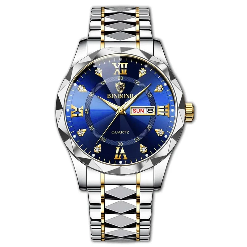 BINBOND Top Marke Luxus Mode Uhr Männer Wasserdicht Woche Datum Uhr Sport Uhr Männer Quarz Armbanduhr Relogio Masculino B2521