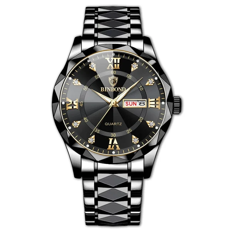 BINBOND Top Marke Luxus Mode Uhr Männer Wasserdicht Woche Datum Uhr Sport Uhr Männer Quarz Armbanduhr Relogio Masculino B2521