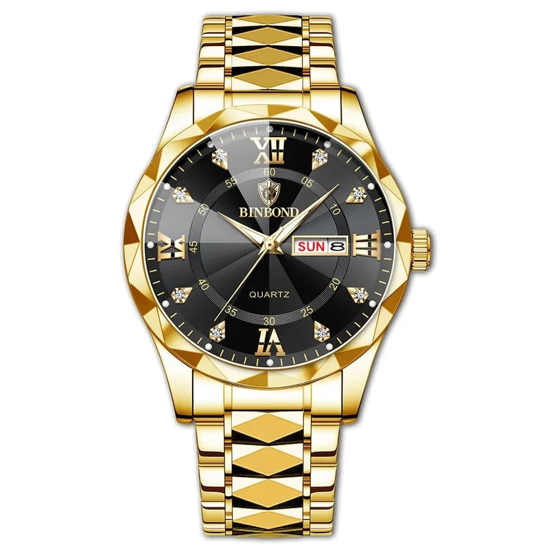 BINBOND Top Marke Luxus Mode Uhr Männer Wasserdicht Woche Datum Uhr Sport Uhr Männer Quarz Armbanduhr Relogio Masculino B2521
