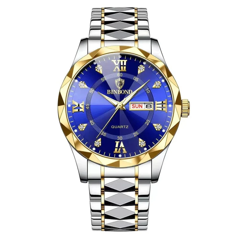 BINBOND Top Marke Luxus Mode Uhr Männer Wasserdicht Woche Datum Uhr Sport Uhr Männer Quarz Armbanduhr Relogio Masculino B2521