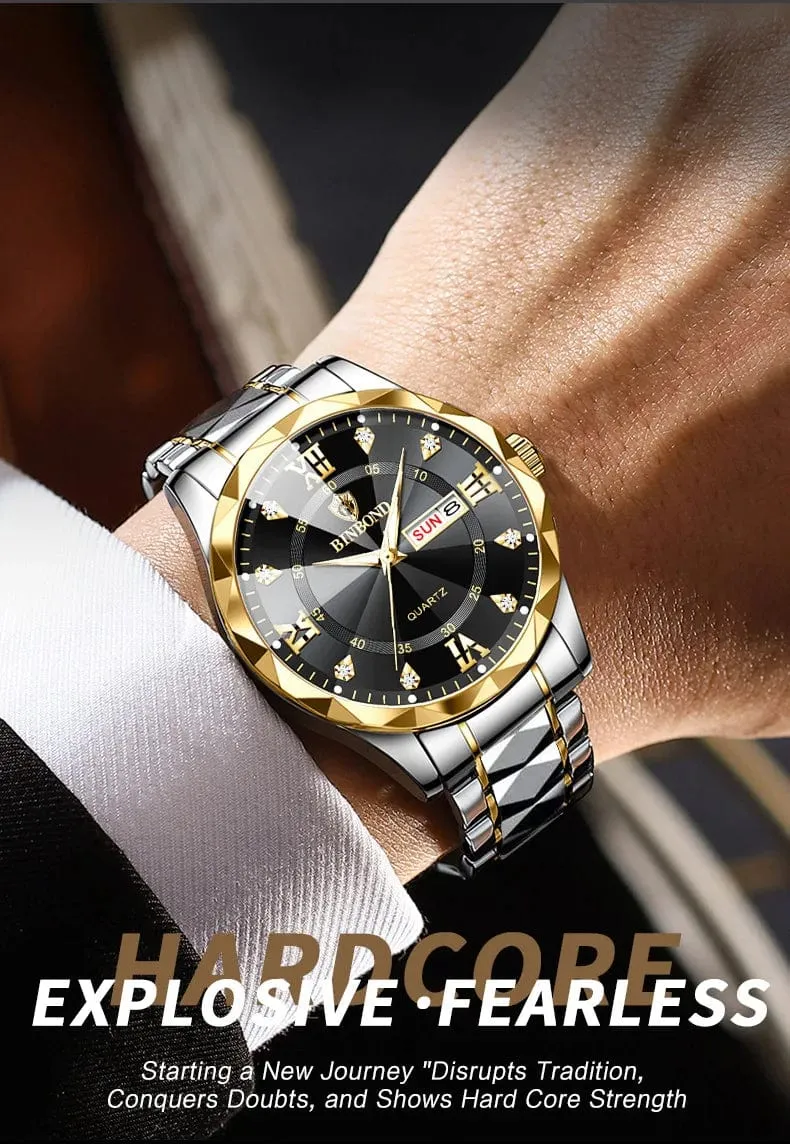 BINBOND Top Marke Luxus Mode Uhr Männer Wasserdicht Woche Datum Uhr Sport Uhr Männer Quarz Armbanduhr Relogio Masculino B2521