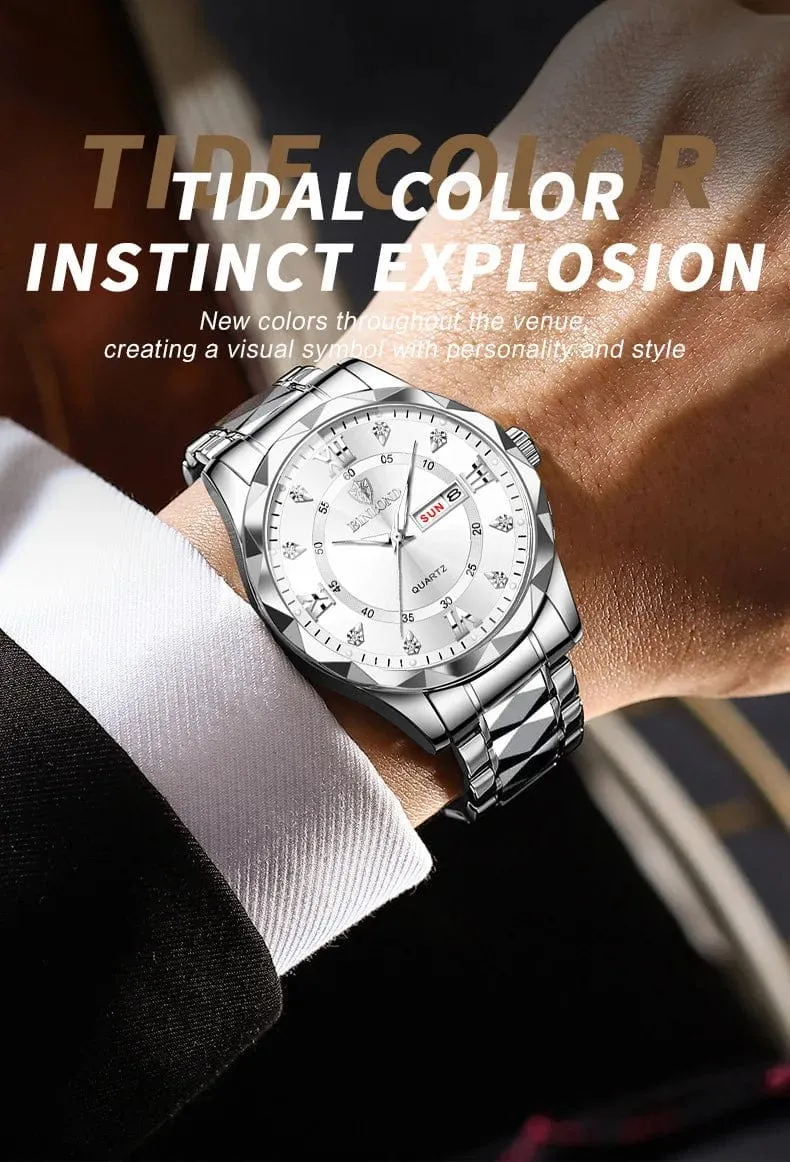 BINBOND Top Marke Luxus Mode Uhr Männer Wasserdicht Woche Datum Uhr Sport Uhr Männer Quarz Armbanduhr Relogio Masculino B2521